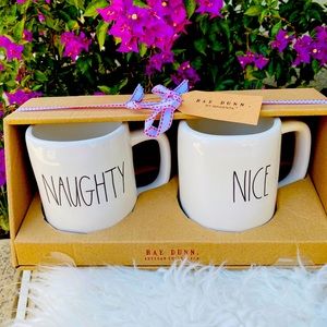 Rae Dunn Naughty and nice mugs
